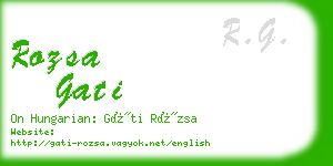 rozsa gati business card